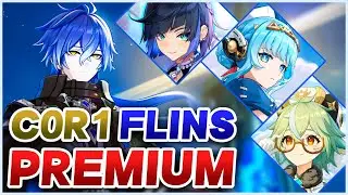 C0R1 Flins Premium Team Showcase VS Bosses and Abyss | Lunar-Charged Team | Genshin Impact