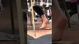 Candid Shoeplay Bare Soles