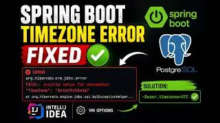 Fix Spring Boot Timezone Issue in IntelliJ IDEA (UTC VM Option)