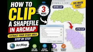 How to Clip a Shapefile in ArcMap | Extract Your Study Area Step by Step