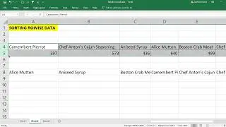 EXCEL: Tips&Tricks - How to Sort data rowise in excel