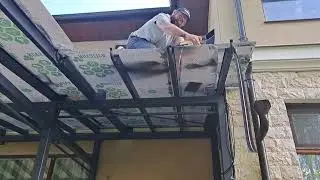 Монтаж монолитного поликарбоната , купить поликарбонат