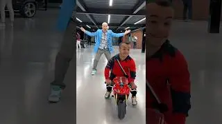 Mini boy stole a motobike😂 