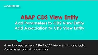 Creating new generation CDS View - CDS view entities