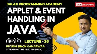 Java Applet || Applet Life Cycle || Event Handling || Java Beginners || Learn Java || #live