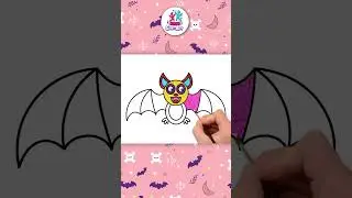 ✏️How to Draw Halloween Bat🦇 #shorts #youtubeshorts #batman #howtodraw #drawingforkids