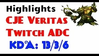 Highlight - Korea Challenger LOL - CJE Veritas - Twitch ADC (Apr 8, 2017)