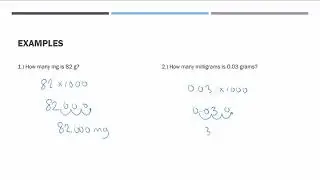 Metric Conversions: Converting from grams into milligrams
