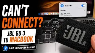 How to CONNECT JBL Go 3 Speaker to Apple MacBook Laptop (Pairing portable speaker to computer)
