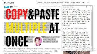 Copy and paste multiple text in windows 