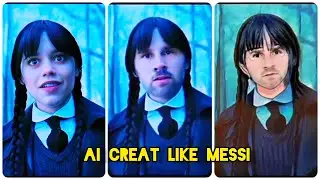 Wednesday transform Lionel Messi __ Ai replace Face