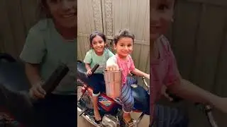 Kids playing when its load shedding ....uff meri bike