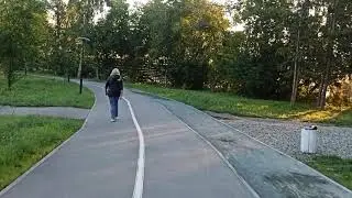На лыжероллерах по Изумрудному парку. ранее утро 🌄