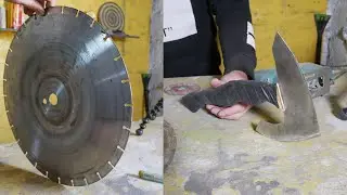 Ax tomahawk made of diamond disc. DIY