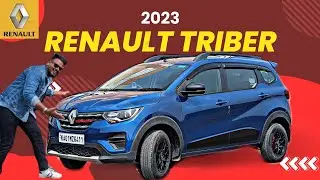 Renault Triber Modified 2023 || Ownership review Renault Triber Automatic ||Ambient light blue color