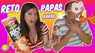 🙈 ADIVINA EL SABOR DE LAS PAPAS PRINGLES A CIEGAS 2 🍟 Sabores Raros Jordi y Bego Momentos Divertidos