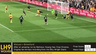 황희찬  Hwang Hee-chan goal for Wolves after amazing Matheus Nunes run past half the Brentford team.