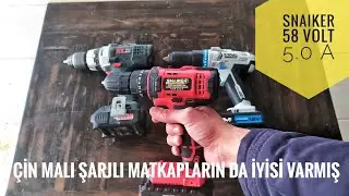 ÇİN MALI ŞARJLI MATKAPLARIN İYİSİ / SNAİKER 58 VOLT 5.0 A
