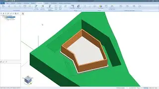 Baugrube, Geländemodell, Erdaushub, Böschung - BIM CAD Bearbeitung