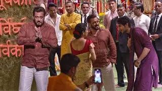Salman Khan with Niece Alizeh arrives at Ambani Ganpati Maha Puja | Funny Moment with Ibrahim