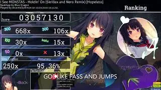 OSU! GODLIKE 6.5 STAR GAMEPLAY - SKRILLEX HOLDIN' ON REMIX