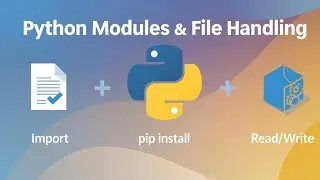 Python Modules, Packages & File Handling Explained | Import, pip install, Custom Modules & File Op