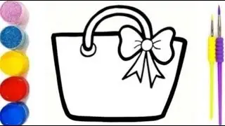 Bolalar uchun ayolar so‘mkasini rasmini chizish/Draw a picture of a women's bag for kids
