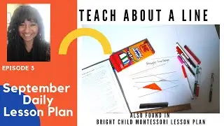 Teach about a line: prek Montessori daily lesson plan tutorial Elements of Art Fun lesson plan