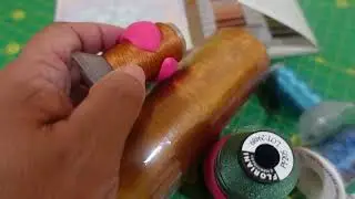 How I match embroidery color threads.  Working on Custom Order - Embroidering the Champion Dog Logo