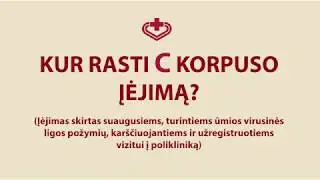 Kur rasti C korpuso įėjimą?