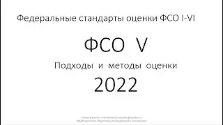 Федеральные стандарты оценки ФСО V