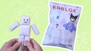 [Paper DIY] Roblox kuromi blindbag - tutorial |  로블록스 쿠로미 블라인드백 | ASMR |  Free printable | 무료도안