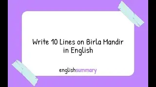 Write 10 Lines on Birla Mandir in English