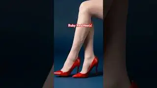 White nylon stockings pantyhose tights legs nets red shiny high heels pumps shoes