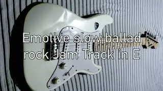 Emotive slow ballad rock jam track in E