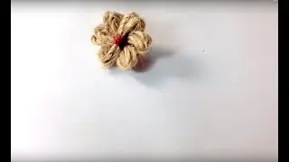 easy flower with Jute cord