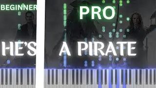 He's a Pirate Piano Tutorial | 5 Level | Pirates of the Caribbean Main Theme by Hans Zimmer