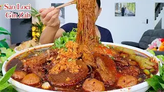 กินก๋วยเตี๋ยวไก่มะระเผ็ดๆ‼️แกล้มพริกจี่ 24 เม็ดจิ้มกะปิเผ็ดๆแซ่บๆจ้า | Chicken Noodle Soup | Mukbang
