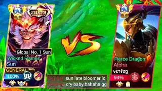 I MET PRO TRASHTALKER ALPHA IN RANK GAME!! HE DESTROY ME?!🥲 | SUN BUILD AND EMBLEM 2024 | MLBB