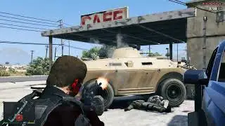 GTA 5 - Michael, Franklin & Trevor CIA Secret Farmhouse Shootout + Ten Star Escape [R.D.E. 4.0.3]
