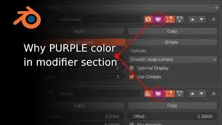 Blender Tutorial- PURPLE COLOR IN MODIFIER PANEL, how to remove