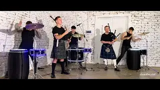 Шоу волынщиков и шоу барабанщиков в Москве. Номер 