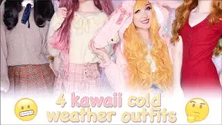 FOUR CUTE COLD-WEATHER OUTFITS ❄️💞 KAWAII WINTER FASHION (ft. Unzzy) 💖✨