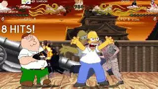 Peter & Homer VS Chaves & Quico AI Patched [M.U.G.E.N] 4K TBIG [Request Fight]