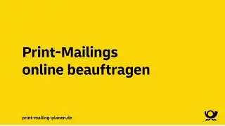 Mailing erstellen – einfach & schnell - Tutorial Print-Mailing-Planner | Deutsche Post