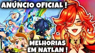MUDANÇAS? HOYO ANUNCIA OFICIALMENTE MELHORIAS PRO GENSHIN EM NATLAN !
