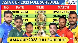ASIA CUP 2023 FULL SCHEDULE| Asia cup 2023 schedule| Asia cup timetable 2023| 2023 Asia Cup Schedule