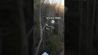 He kicked off a tree to save himself🤯