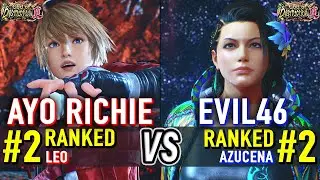T8 🔥 AYO RICHIE (#2 Ranked Leo) vs EVIL46 (#2 Ranked Azucena) 🔥 Tekken 8 High Level Gameplay