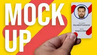 Vertical Card Mockup in Photoshop | MOCKUP